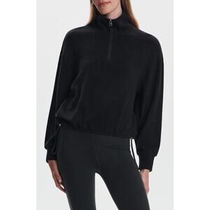 New Varley Collett Half Zip Pullover In Black Size L $128